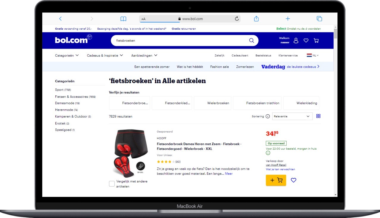 productpagina van bol com